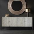 Luxor Sideboard - 4 Door - Extra Large - Black and Grey Pine Wood - 200cm