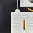 Danta Sideboard - 2 Door - Small - Off White Wood - 120cm