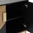 Davoli Sideboard - 2 Door - Small - Black and Gold - 100cm
