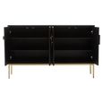 Davoli Sideboard - 4 Door - Medium - Black and Gold - 150cm