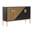 Davoli Sideboard - 4 Door - Medium - Black and Gold - 150cm