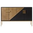 Davoli Sideboard - 4 Door - Medium - Black and Gold - 150cm