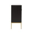 Davoli Sideboard - 4 Door - Medium - Black and Gold - 150cm