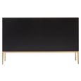 Davoli Sideboard - 4 Door - Medium - Black and Gold - 150cm