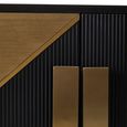 Davoli Sideboard - 4 Door - Medium - Black and Gold - 150cm