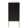 Deruta Sideboard - 4 Door - Medium - Grey Faux Shagreen - 154cm