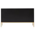 Deruta Sideboard - 4 Door - Medium - Grey Faux Shagreen - 154cm