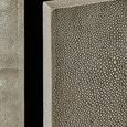 Deruta Sideboard - 4 Door - Medium - Grey Faux Shagreen - 154cm