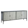 Luxor Sideboard - 4 Door - Extra Large - Black and Grey Pine Wood - 200cm
