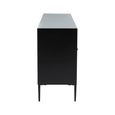 Luxor Sideboard - 4 Door - Extra Large - Black and Grey Pine Wood - 200cm