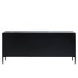 Luxor Sideboard - 4 Door - Extra Large - Black and Grey Pine Wood - 200cm