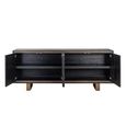Hunter Black Oak 200cm Extra Large Sideboard with Gold Trim