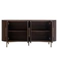 Luxor Brushed Brass Ribbed 4 Door Extra Large Curved Sideboard