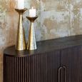 Luxor Brushed Brass Ribbed 4 Door Extra Large Curved Sideboard
