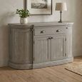 Bordeaux Curved Sideboard - 4 Door - 1 Drawer - Large - Grey - Wooden