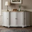 Toulouse Curved Sideboard - 4 Door - Medium - Grey - Wooden