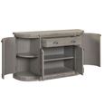 Bordeaux Curved Sideboard - 4 Door - 1 Drawer - Large - Grey - Wooden