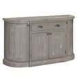 Bordeaux Curved Sideboard - 4 Door - 1 Drawer - Large - Grey - Wooden