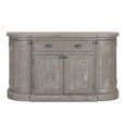 Bordeaux Curved Sideboard - 4 Door - 1 Drawer - Large - Grey - Wooden