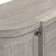 Bordeaux Curved Sideboard - 4 Door - 1 Drawer - Large - Grey - Wooden