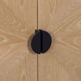 Marseille Sideboard - 4 Door - Large - Oak and Black - Wooden