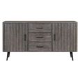 Monarch Sideboard - 2 Door - 3 Drawer - Large - Dark Grey - Wooden