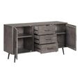 Monarch Sideboard - 2 Door - 3 Drawer - Large - Dark Grey - Wooden