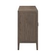Oslo Sideboard - 4 Door - Medium - Circular Groove Design - Vintage Brown - Wooden