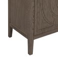 Oslo Sideboard - 4 Door - Medium - Circular Groove Design - Vintage Brown - Wooden