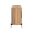 Stockholm Curved Fulted Sideboard - 4 Door - Large - Light Oak - Wooden