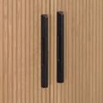 Stockholm Curved Fulted Sideboard - 4 Door - Large - Light Oak - Wooden