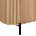 Stockholm Curved Fulted Sideboard - 4 Door - Large - Light Oak - Wooden