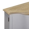 Toulouse Curved Sideboard - 4 Door - Medium - Grey - Wooden