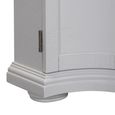 Toulouse Curved Sideboard - 4 Door - Medium - Grey - Wooden