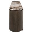 Langford Curved Sideboard - 5 Door - Large - Brown - Ceramic and Oak