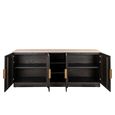 Claremont Sideboard - 4 Door - Extra Large - Geometric - Brown - Travertine Top