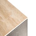 Claremont Sideboard - 4 Door - Extra Large - Geometric - Brown - Travertine Top