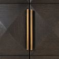 Claremont Sideboard - 4 Door - Extra Large - Geometric - Brown - Travertine Top