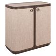 Willox Curved Sideboard - 2 Door - Compact - Beige and Brown - Oak
