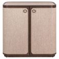 Willox Curved Sideboard - 2 Door - Compact - Beige and Brown - Oak