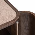 Willox Curved Sideboard - 2 Door - Compact - Beige and Brown - Oak