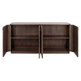Willox Curved Sideboard - 4 Door - Large - Beige and Brown - Oak