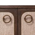 Willox Curved Sideboard - 4 Door - Large - Beige and Brown - Oak