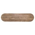 Russo Fluted Sideboard - 4 Door - Ash Brown - Travertine Top