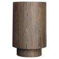 Callahan Curved Sideboard - 2 Door - Medium - Brown - Ceramic and Wood