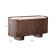 Callahan Curved Sideboard - 2 Door - Medium - Brown - Ceramic and Wood