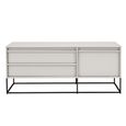 Albion Medium Sideboard - 3 Drawer - Stone Grey and Black