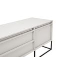 Albion Medium Sideboard - 3 Drawer - Stone Grey and Black