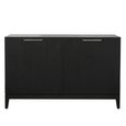 Peony Sideboard - 2 Door - Medium - Wenge Black - Wood