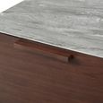 Willow Medium Sideboard - 3 Door - Tobacco Walnut and Beige - Wood and Marble Effect